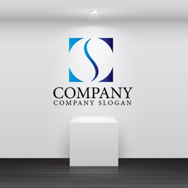 画像2: S・四角・曲線・グラデーション・ロゴ・マークデザイン3017 (2)