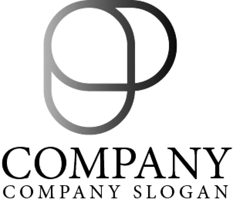 画像4: P・輪・曲線・グラデーション・ロゴ・マークデザイン3018 (4)