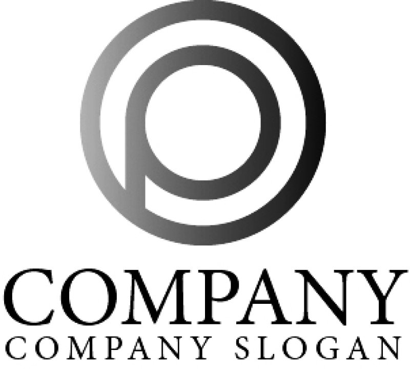 画像4: P・輪・二重・グラデーション・ロゴ・マークデザイン3019 (4)