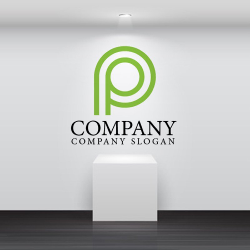 画像2: P・線・シンプル・ロゴ・マークデザイン2993 (2)