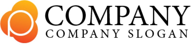 画像5: P・雲・輪・グラデーション・アルファベット・ロゴ・マークデザイン3024 (5)