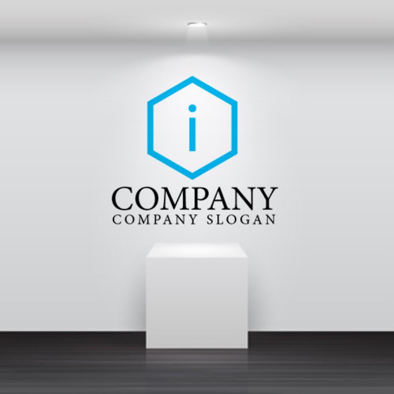 画像2: i・六角形・線・アルファベット・ロゴ・マークデザイン3027 (2)