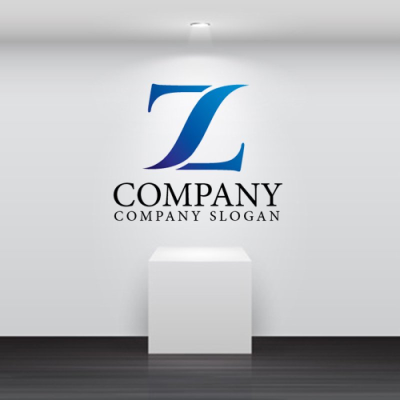 画像2: Z・S・曲線・シンプル・アルファベット・グラデーション・ロゴ・マークデザイン3032 (2)