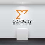 画像2: Y・X・線・アルファベット・ロゴ・マークデザイン3045 (2)