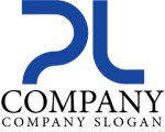 画像1: P・L・線・シンプル・アルファベット・ロゴ・マークデザイン3058 (1)