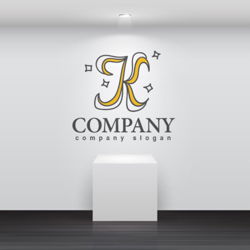 画像2: K・フリーハンド・輝き・アルファベット・ロゴ・マークデザイン3064 (2)