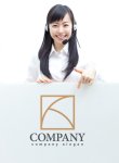 画像3: K・四角・線・アルファベット・ロゴ・マークデザイン3067 (3)