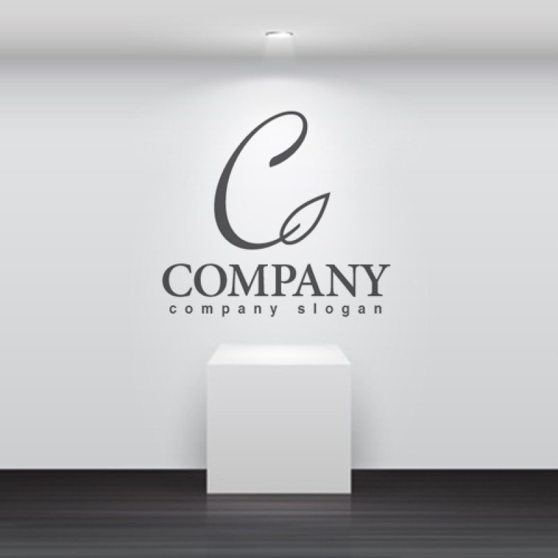 画像2: C・葉・曲線・アルファベット・ロゴ・マークデザイン3082 (2)
