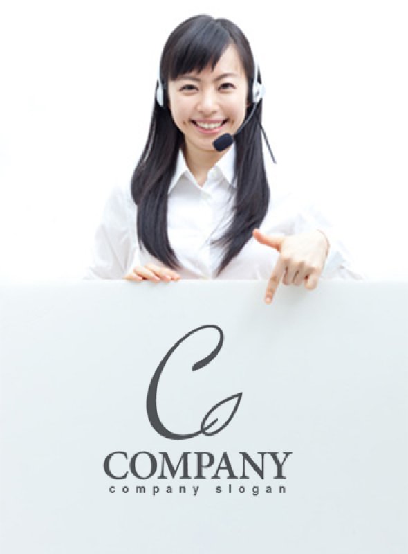 画像3: C・葉・曲線・アルファベット・ロゴ・マークデザイン3082 (3)