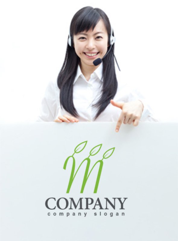 画像3: m・葉・曲線・ロゴ・マークデザイン3083 (3)