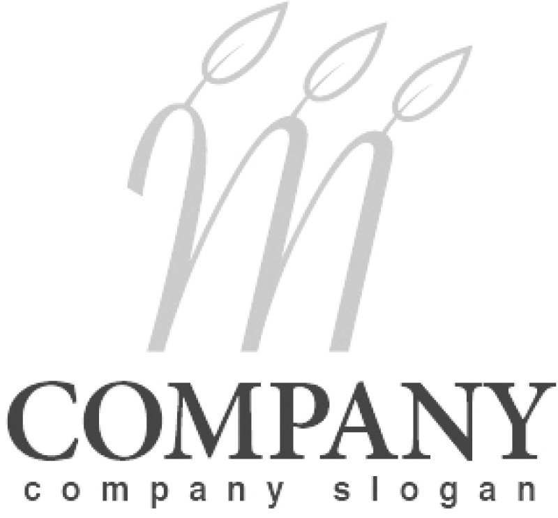 画像4: m・葉・曲線・ロゴ・マークデザイン3083 (4)