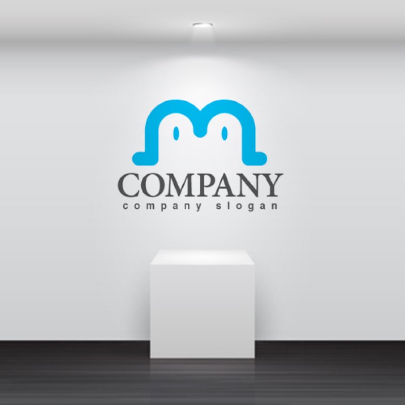 画像2: m・目・カエル・アルファベット・ロゴ・マークデザイン3092 (2)