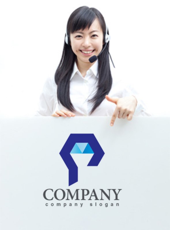 画像3: P・ダイヤモンド・輝き・アルファベット・ロゴ・マークデザイン3098 (3)