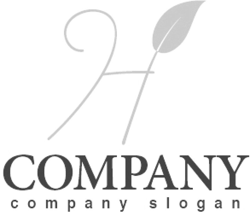 画像4: H・葉・曲線・ロゴ・マークデザイン3101 (4)