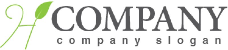 画像5: H・葉・曲線・ロゴ・マークデザイン3101 (5)