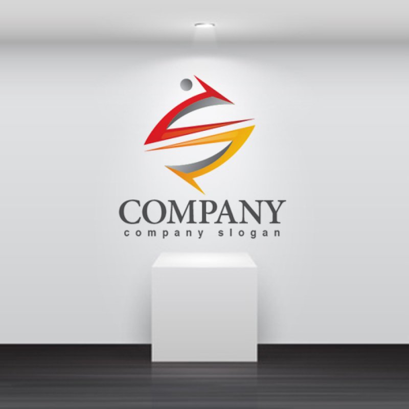 画像2: S・曲線・人・グラデーション・アルファベット・ロゴ・マークデザイン3118 (2)