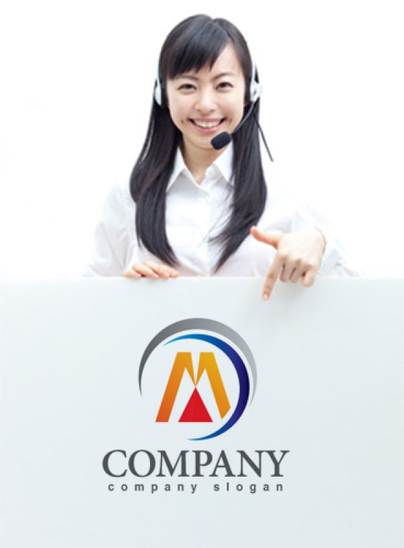 画像3: M・曲線・輪・グラデーション・アルファベット・ロゴ・マークデザイン3121 (3)