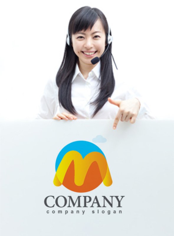 画像3: M・輪・曲線・雲・アルファベット・ロゴ・マークデザイン3129 (3)