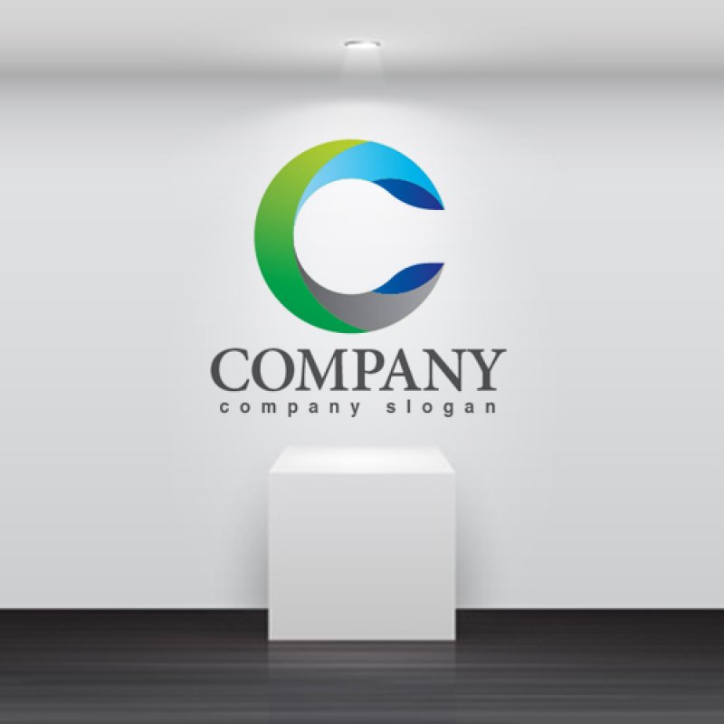 画像2: C・シンプル・グラデーション・アルファベット・ロゴ・マークデザイン3146 (2)