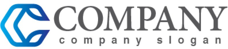 画像5: C・シンプル・六角形・グラデーション・ロゴ・マークデザイン3148 (5)