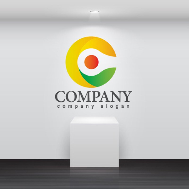 画像2: C・人・グラデーション・アルファベット・ロゴ・マークデザイン3153 (2)