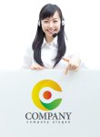 画像3: C・人・グラデーション・アルファベット・ロゴ・マークデザイン3153 (3)