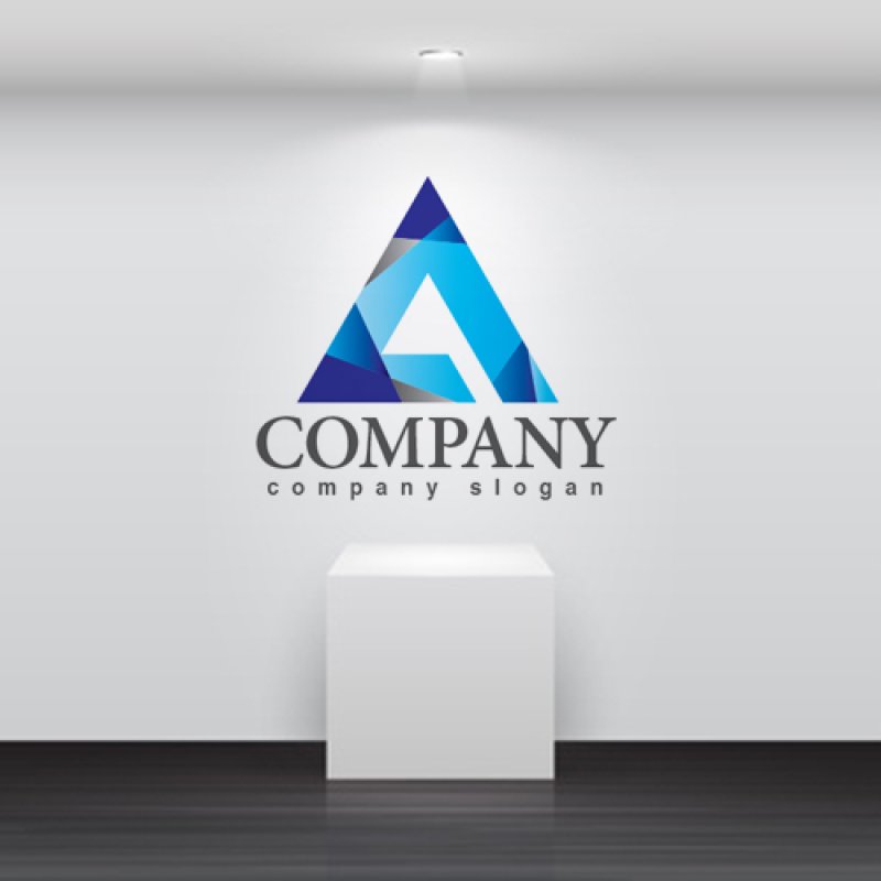 画像2: A・三角・シンプル・グラデーション・ロゴ・マークデザイン3169 (2)