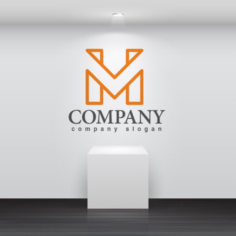 画像2: M・線・シンプル・アルファベット・ロゴ・マークデザイン3174 (2)