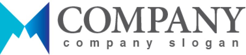 画像5: M・山・コウモリ・シンプル・グラデーション・ロゴ・マークデザイン3177 (5)