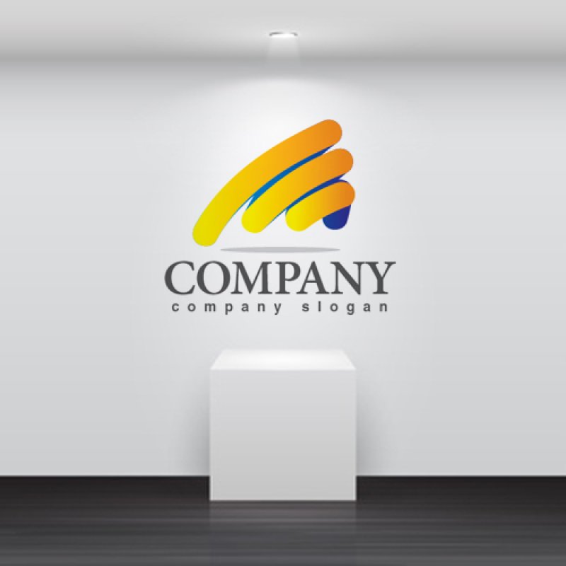 画像2: m・曲線・グラデーション・アルファベット・ロゴ・マークデザイン3178 (2)