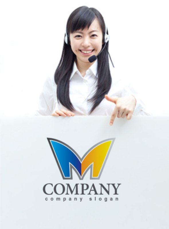 画像3: M・羽・蝶・グラデーション・アルファベット・ロゴ・マークデザイン3181 (3)