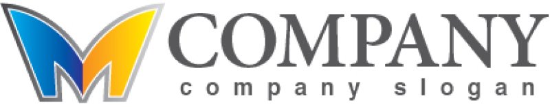 画像5: M・羽・蝶・グラデーション・アルファベット・ロゴ・マークデザイン3181 (5)