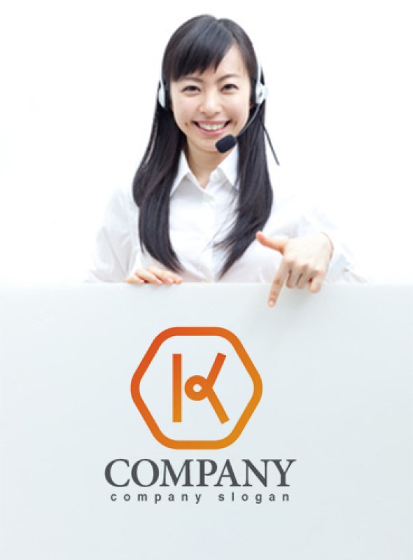 画像3: K・六角形・シンプル・アルファベット・ロゴ・マークデザイン3185 (3)