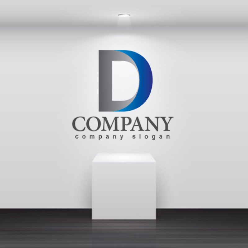 画像2: D・シンプル・グラデーション・ロゴ・マークデザイン3200 (2)