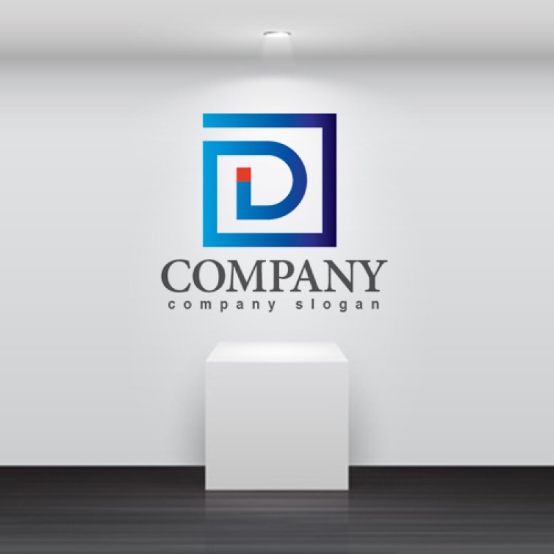 画像2: D・四角・渦・シンプル・グラデーション・ロゴ・マークデザイン3202 (2)