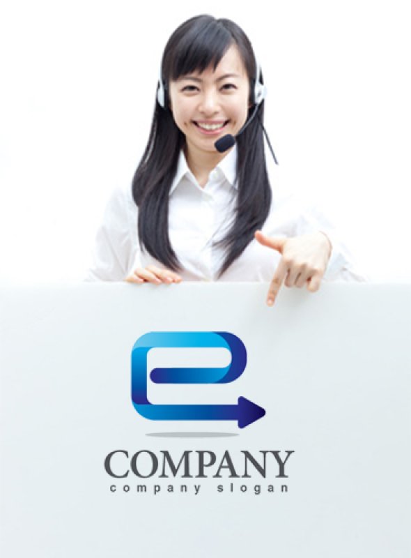 画像3: e・矢印・線・前進・グラデーション・ロゴ・マークデザイン3205 (3)