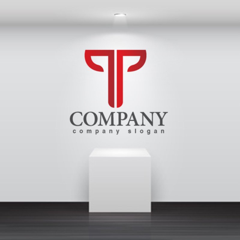 画像2: T・翼・シンプル・グラデーション・アルファベット・ロゴ・マークデザイン3207 (2)