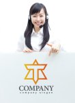 画像3: T・シンプル・グラデーション・アルファベット・三角・ロゴ・マークデザイン3220 (3)