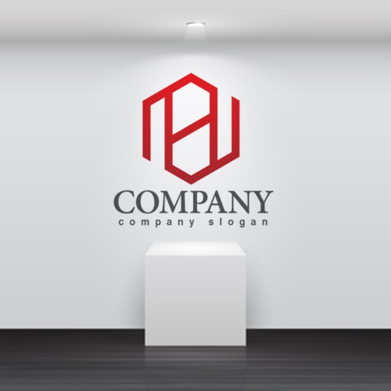 画像2: H・六角形・シンプル・グラデーション・アルファベット・ロゴ・マークデザイン3224 (2)