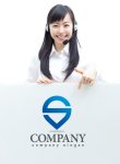 画像3: S・曲線・こま・グラデーション・ロゴ・マークデザイン3243 (3)