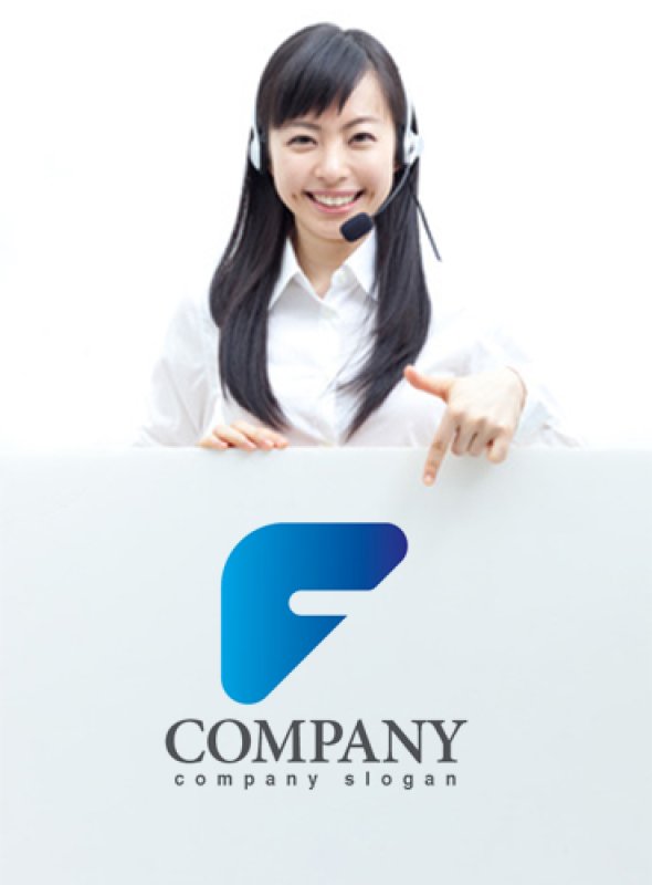 画像3: F・シンプル・グラデーション・ロゴ・マークデザイン3257 (3)