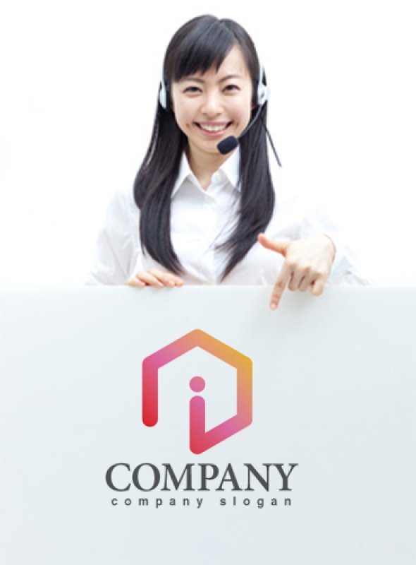 画像3: i・六角形・グラデーション・アルファベット・ロゴ・マークデザイン3274 (3)