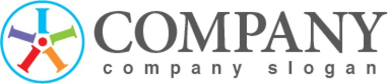 画像5: I・輪・虹色・アルファベット・ロゴ・マークデザイン3275 (5)