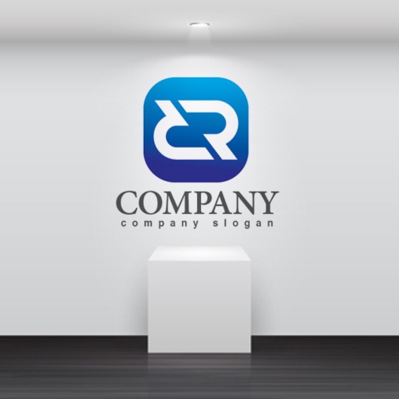 画像2: R・四角・対称・グラデーション・ロゴ・マークデザイン3279 (2)