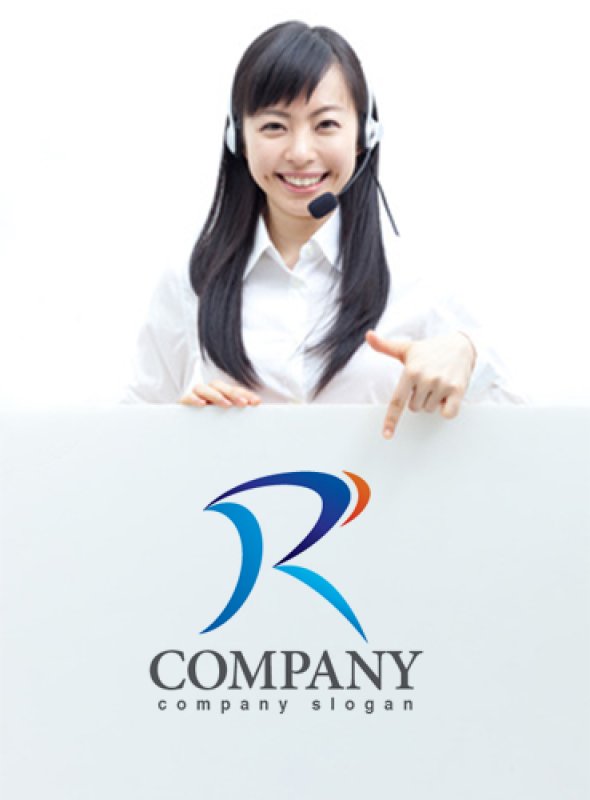 画像3: R・曲線・躍動・グラデーション・アルファベット・ロゴ・マークデザイン3285 (3)