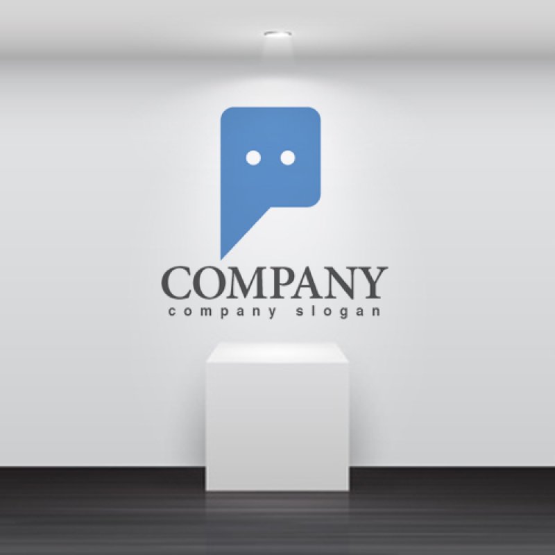 画像2: P・吹き出し・顔・アルファベット・ロゴ・マークデザイン3289 (2)