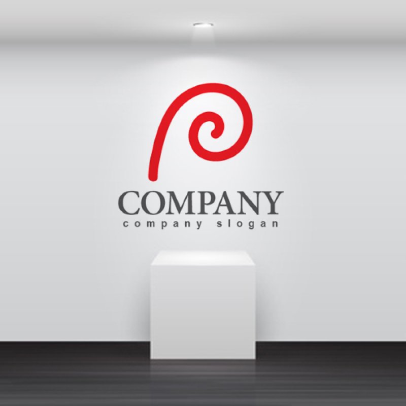 画像2: P・線・渦・アルファベット・ロゴ・マークデザイン3293 (2)