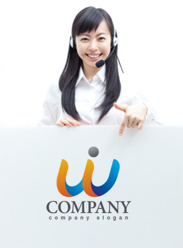 画像3: W・人・グラデーション・アルファベット・ロゴ・マークデザイン3297 (3)