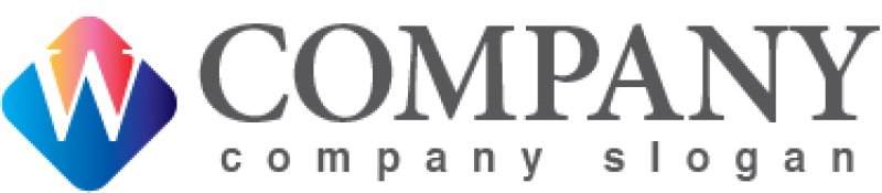 画像5: W・四角・グラデーション・アルファベット・ロゴ・マークデザイン3304 (5)