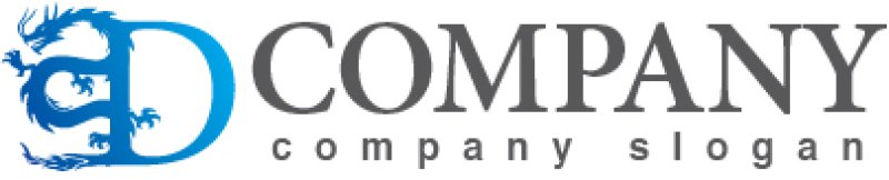 画像4: D・ドラゴン・龍・グラデーション・ロゴ・マークデザイン3322 (4)